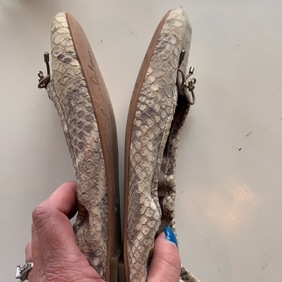 Sam Edelman Felicia Flat Snake Cream -Size 8 - Picture 5 of 6